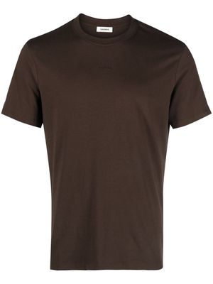 SANDRO logo-embroidered cotton T-shirt - Brown