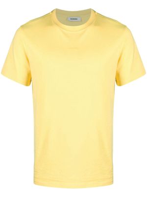SANDRO logo-embroidered cotton T-shirt - Yellow