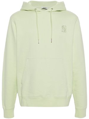 SANDRO logo-embroidered hoodie - Green