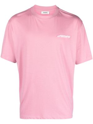 SANDRO logo-patch cotton T-shirt - Pink
