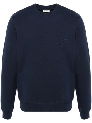 SANDRO logo-print crew-neck sweatshirt - Blue