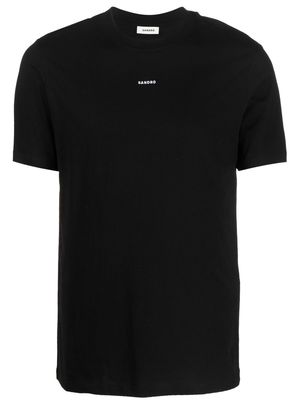 SANDRO logo-print crew-neck T-shirt - Black