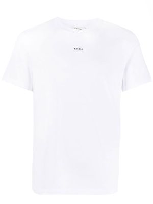 SANDRO logo-print crew-neck T-shirt - White