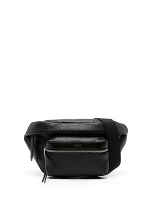 SANDRO logo-stamp leather belt bag - Black