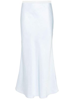 SANDRO logo-waistband maxi skirt - Blue