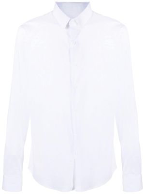 SANDRO long-sleeve cotton-blend shirt - White