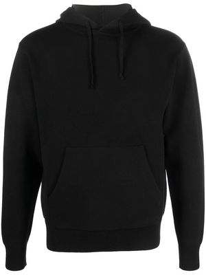 SANDRO long-sleeved jersey-knit hoodie - Black