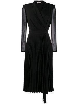 SANDRO long-sleeved V-neck dress - Black