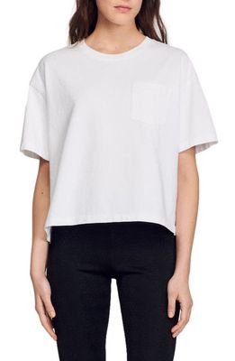 sandro Milly Cotton T-Shirt in White