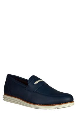 Sandro Moscoloni Natal Penny Loafer in White Navy 