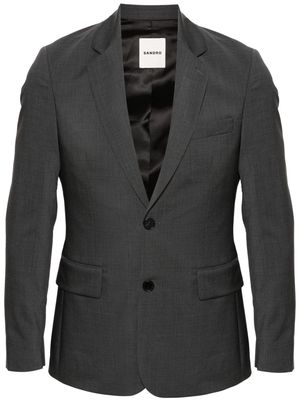 SANDRO notched-lapels single-breasted blazer - Grey