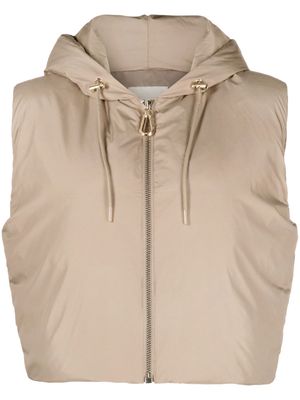 SANDRO padded cropped vest - Neutrals