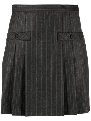 SANDRO pinstripe pleated skirt - Grey