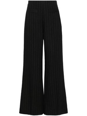 SANDRO pinstriped wide-leg trousers - Black