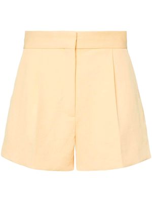 SANDRO pleated cotton tailored shorts - Orange
