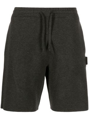 SANDRO raw-cut technical-jersey shorts - Grey