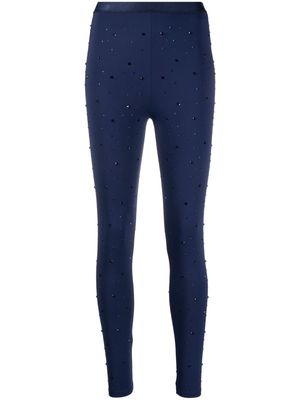 SANDRO rhinestone-embellished leggings - Blue