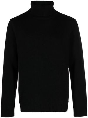 SANDRO roll-neck wool-blend jumper - Black