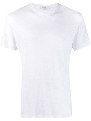 SANDRO round-neck linen T-shirt - White