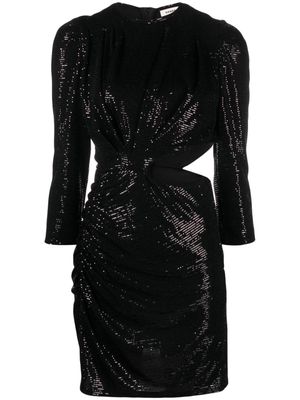 SANDRO Saby sequinned cut-out minidress - Black