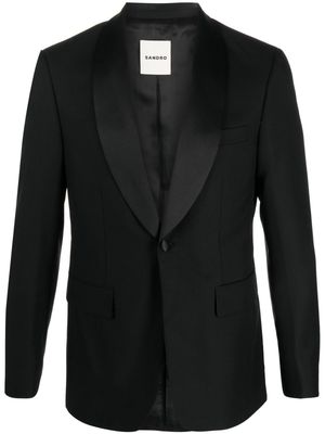SANDRO shaw-lapel suit jacket - Black
