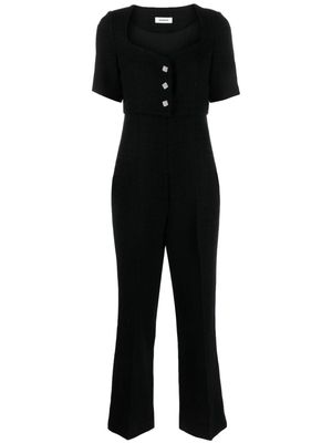 SANDRO short-sleeve flared jumpsuit - Black