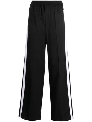 SANDRO side-stripe straight-leg track pants - Black