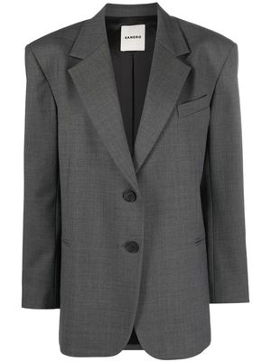 SANDRO single-breasted notched blazer - Grey