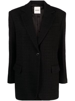 SANDRO single-breasted tweed blazer - Black