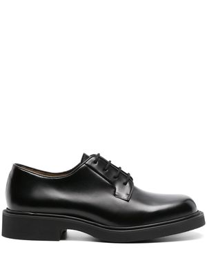 SANDRO square-toe leather derby shoes - Black