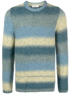 SANDRO striped intarsia-knit jumper - Blue