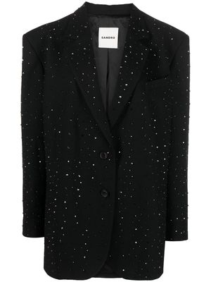 SANDRO stud-embellished single-breasted blazer - Black