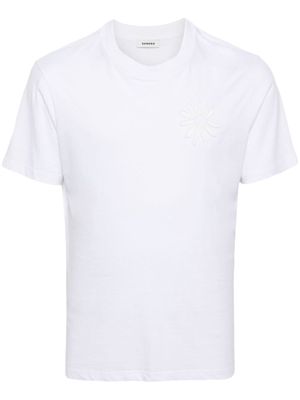 SANDRO sun-motif short-sleeve T-shirt - White