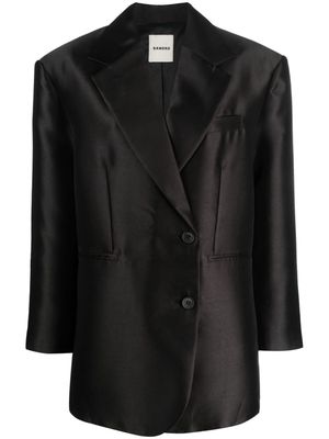 SANDRO tailored satin blazer - Black