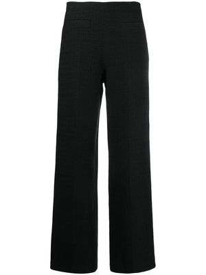 SANDRO tailored wide-leg tweed trousers - Black