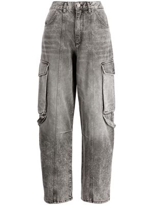 SANDRO tapered high-waisted jeans - Grey