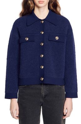 sandro Ted Cardigan in Blue