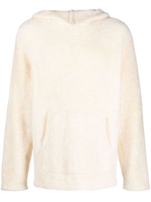SANDRO terry-knit fleece hoodie - Neutrals