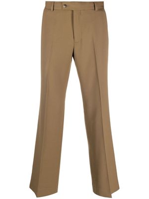 SANDRO virgin-wool straight-leg trousers - Brown