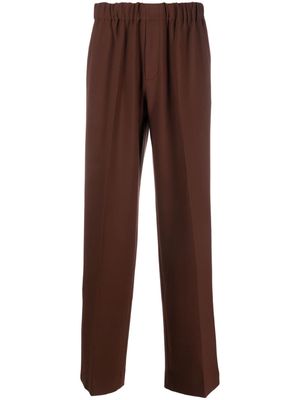 SANDRO wide-leg cotton trousers - Brown