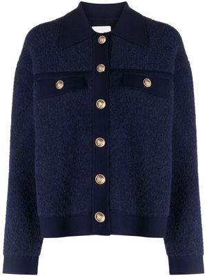 SANDRO wool-blend jacket - Blue