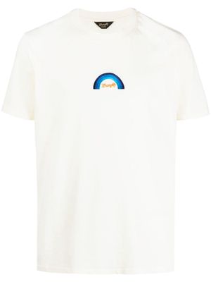 SANDRO x Wrangler logo-embroidered cotton T-shirt - Neutrals