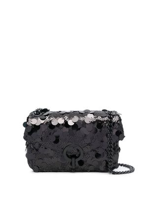 SANDRO Yza Disco sequin-embellished shoulder bag - Black