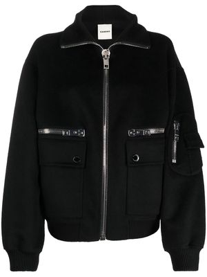 SANDRO zip-up bomber jacket - Black