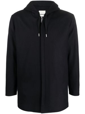 SANDRO zip-up hooded coat - Blue