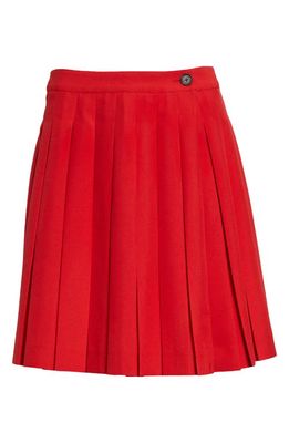 Sandy Liang Astra Pleated Skort in Red