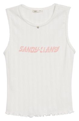 Sandy Liang Clipper Logo Pointelle Tank in White 