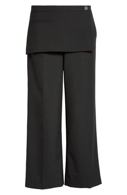 Sandy Liang Mott Overlay Pants in Black