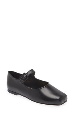Sandy Liang Pointe Mary Jane Flat in Black
