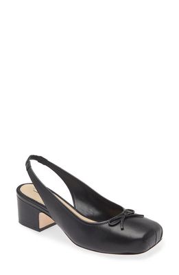 Sandy Liang Slingback Pump in Black Napa 